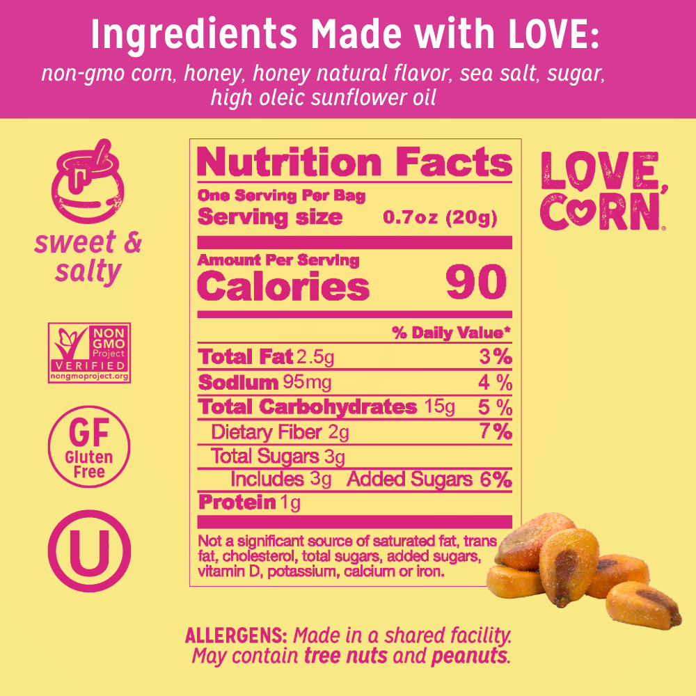 LOVE CORN Sweet & Salty 0.7oz x 20 Bags