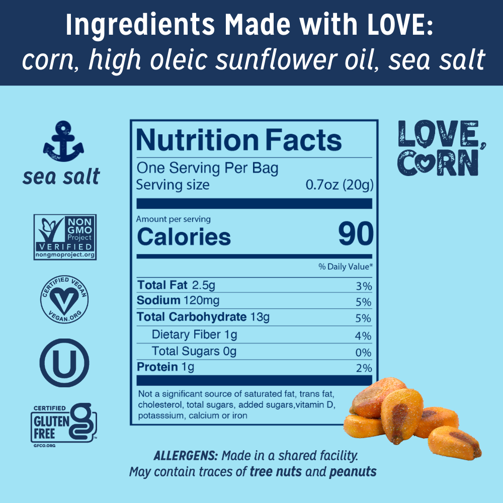 LOVE CORN Sea Salt 0.7oz x 20 Bags