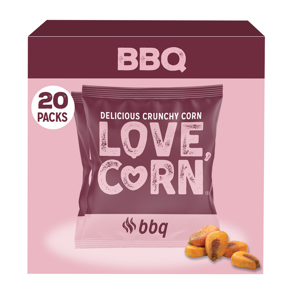 LOVE CORN BBQ 0.7oz x 20 Bags