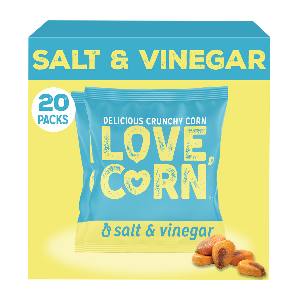 LOVE CORN Salt & Vinegar 0.7oz x 20 Bags