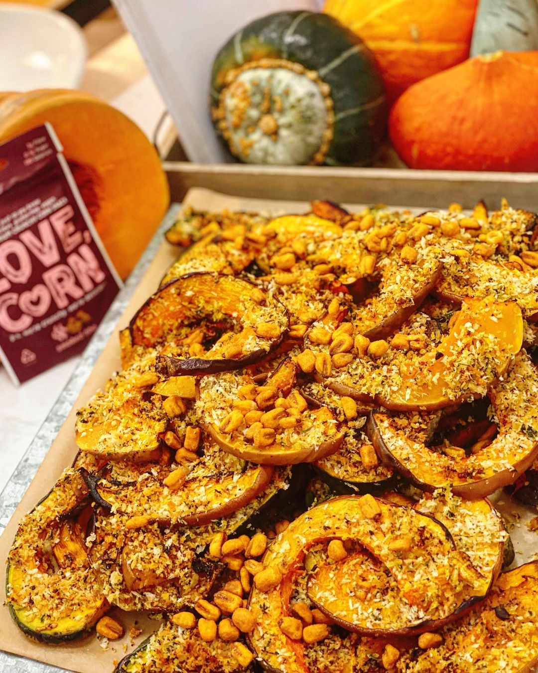 Roasted Pumpkin-Parmesan, Lemon & Herb Crumbs