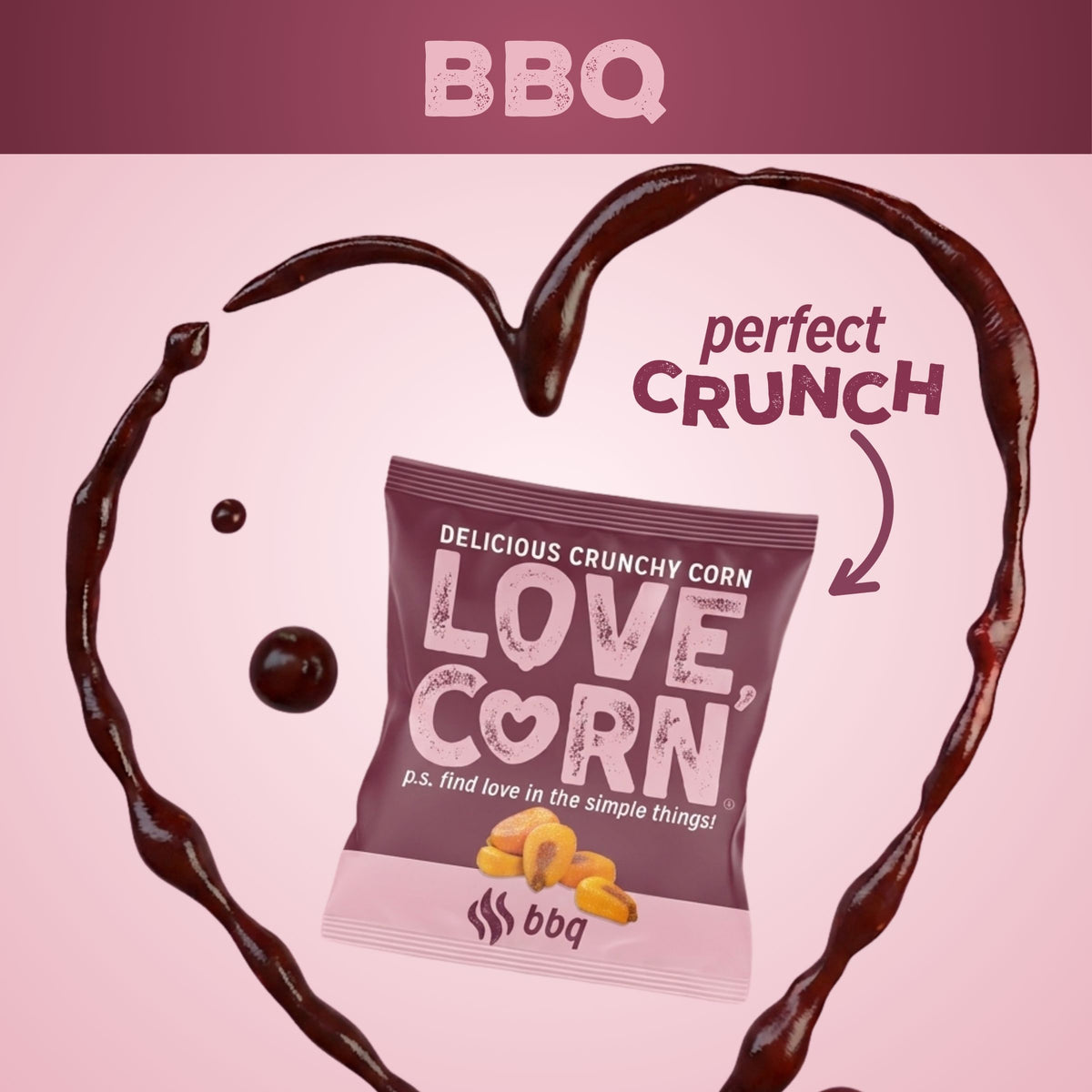 LOVE CORN BBQ 0.7oz x 20 Bags