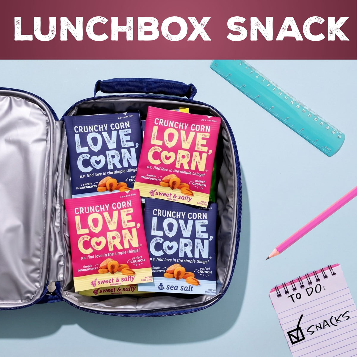 LOVE CORN BBQ 0.7oz x 20 Bags
