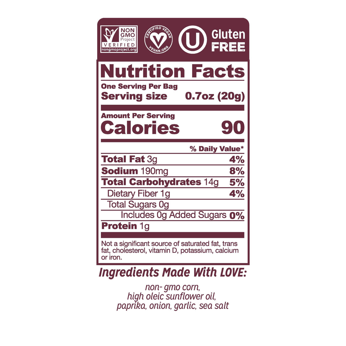 LOVE CORN BBQ 0.7oz x 20 Bags