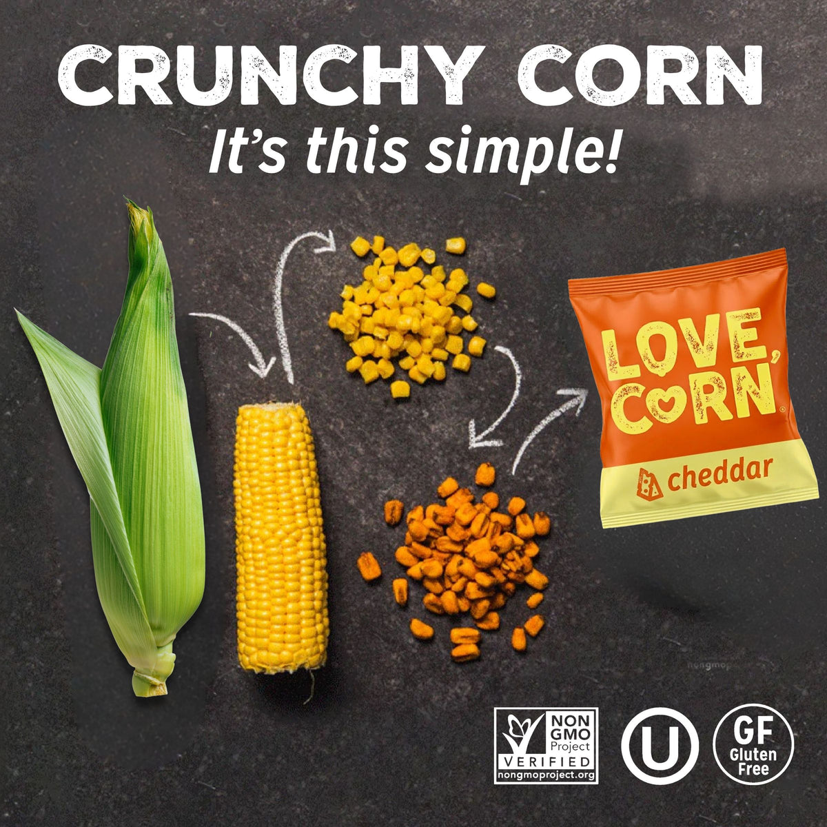 LOVE CORN Cheddar 0.7oz x 20 Bags