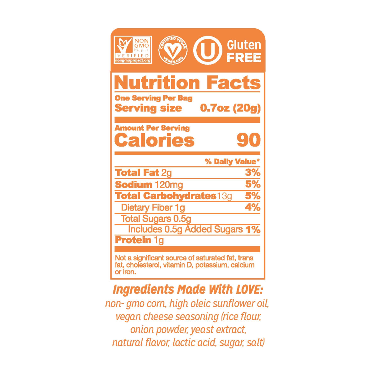 LOVE CORN Cheddar 0.7oz x 20 Bags