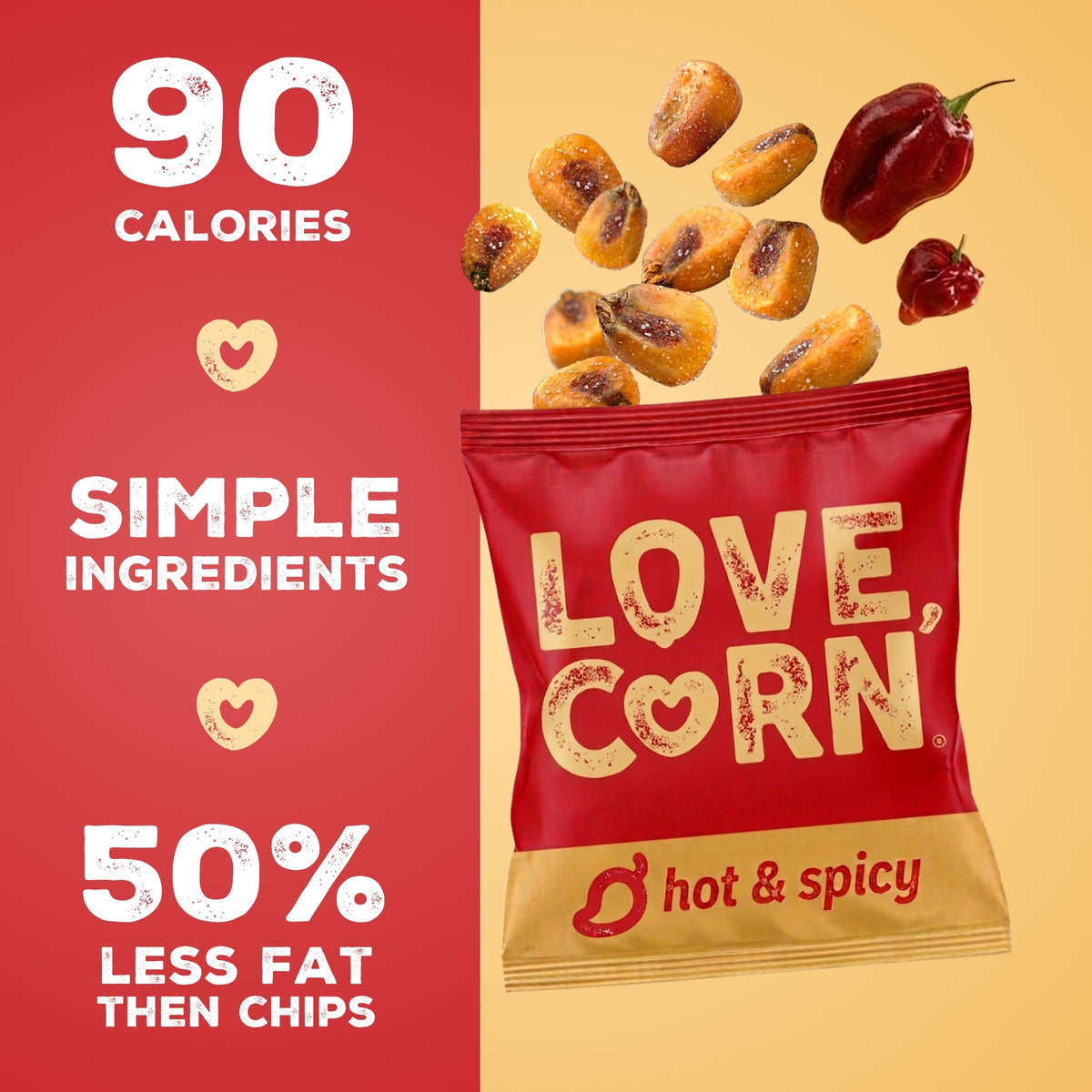 LOVE CORN Hot & Spicy 0.7oz x 20 Bags