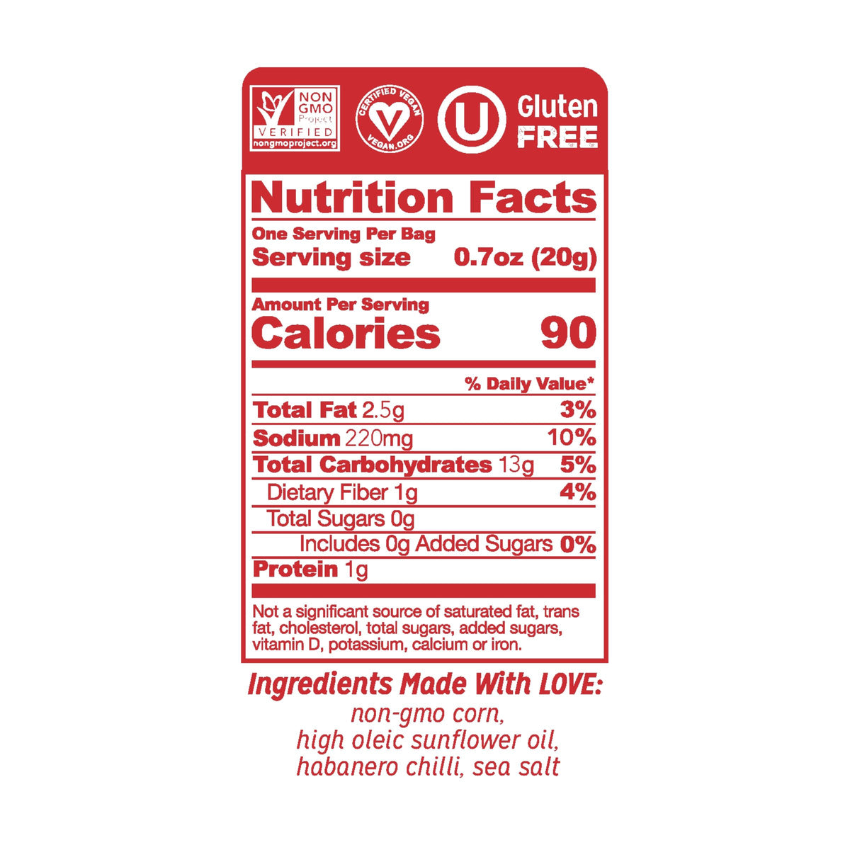 LOVE CORN Hot & Spicy 0.7oz x 20 Bags