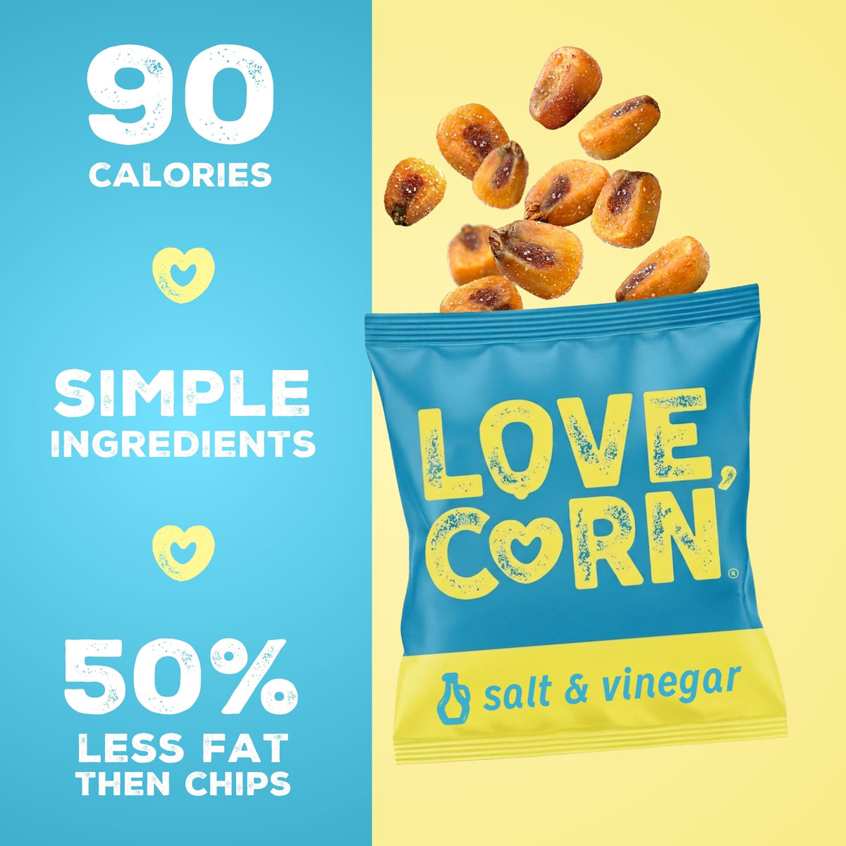 LOVE CORN Salt & Vinegar 0.7oz x 20 Bags