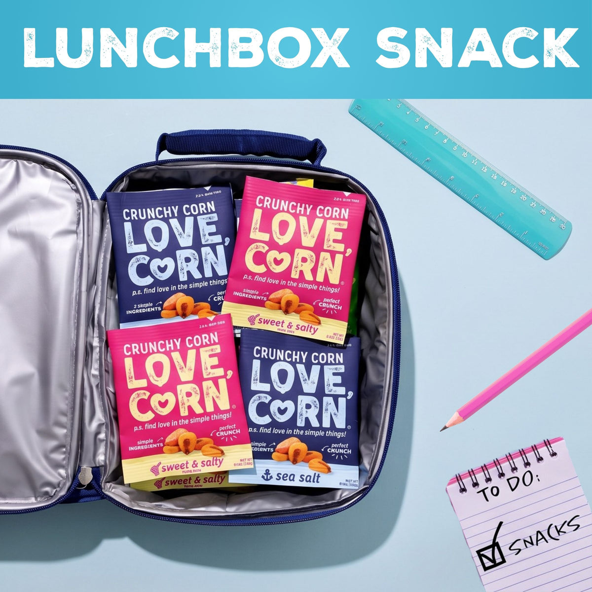 LOVE CORN Salt & Vinegar 0.7oz x 20 Bags