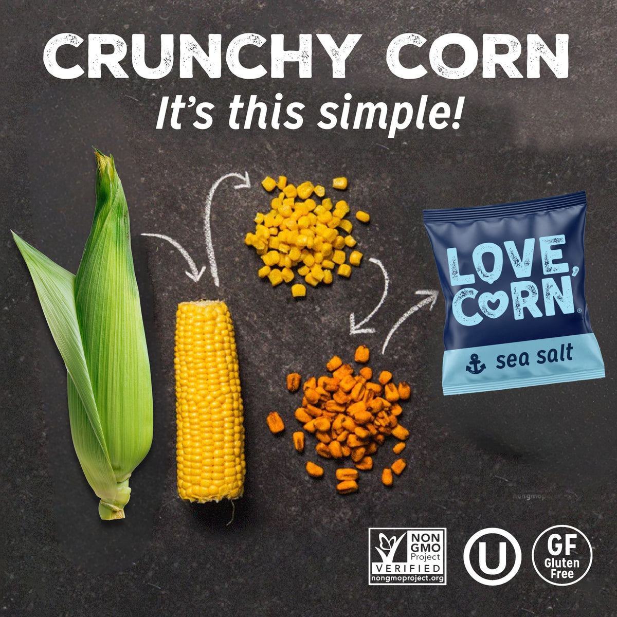 LOVE CORN Sea Salt 0.7oz x 20 Bags