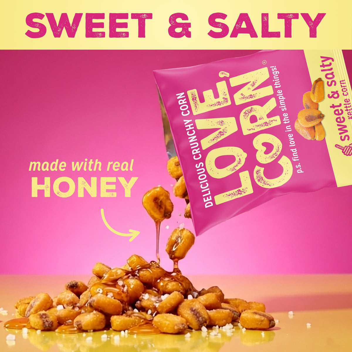 LOVE CORN Sweet & Salty 0.7oz x 20 Bags