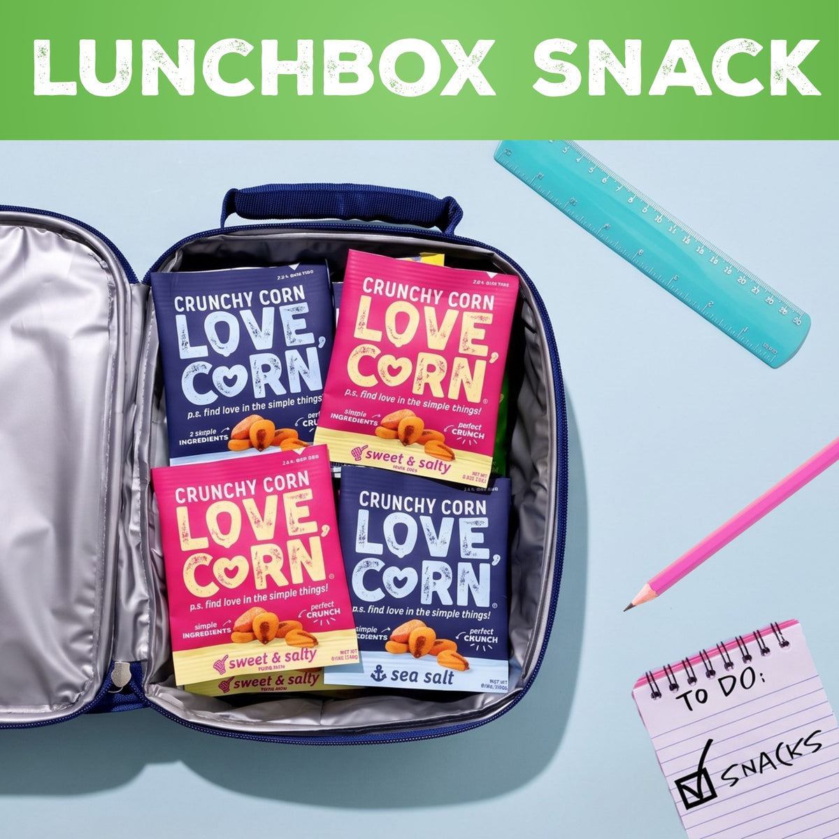 LOVE CORN Sour Cream & Onion 0.7oz x 20 Bags