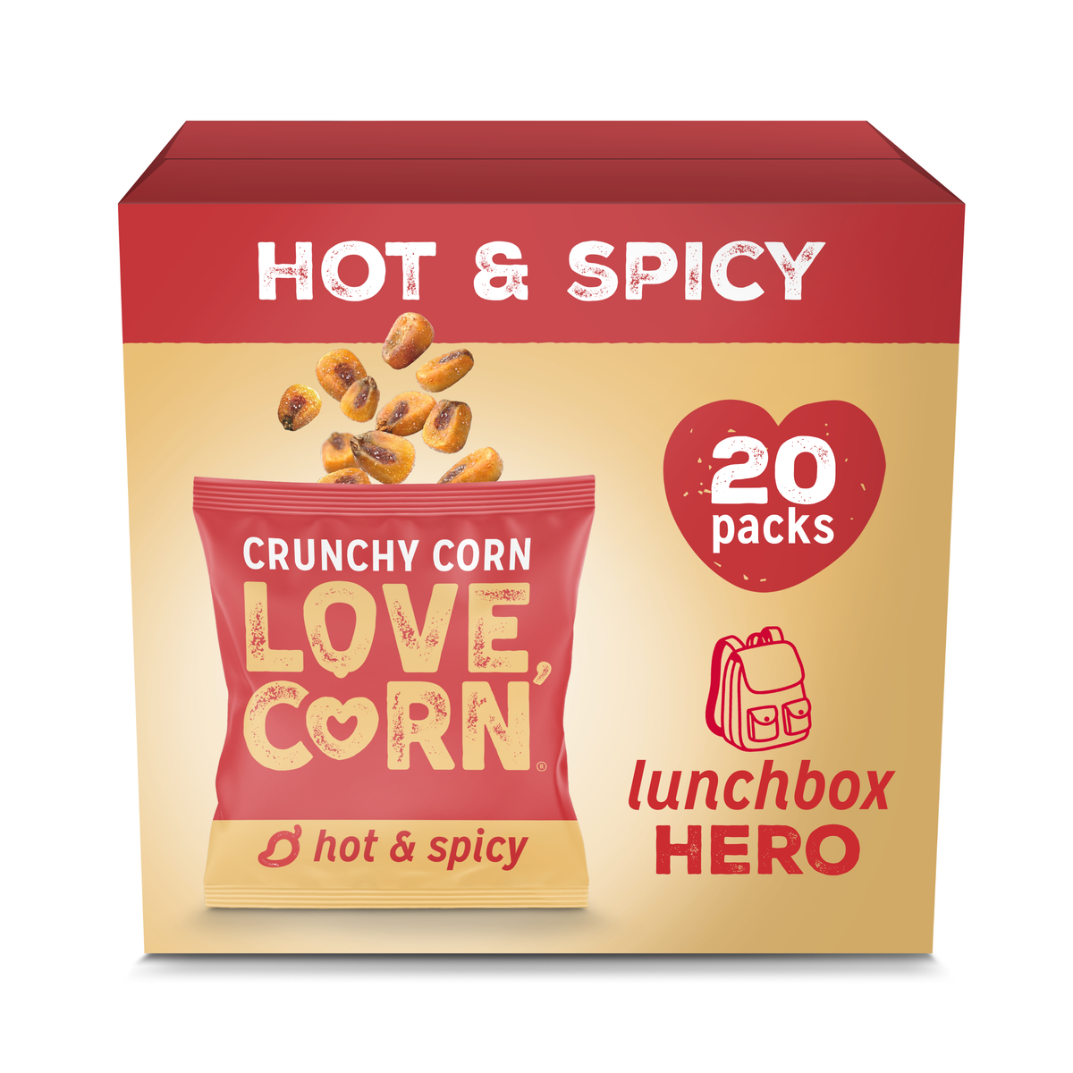 LOVE CORN Hot & Spicy 0.7oz x 20 Bags