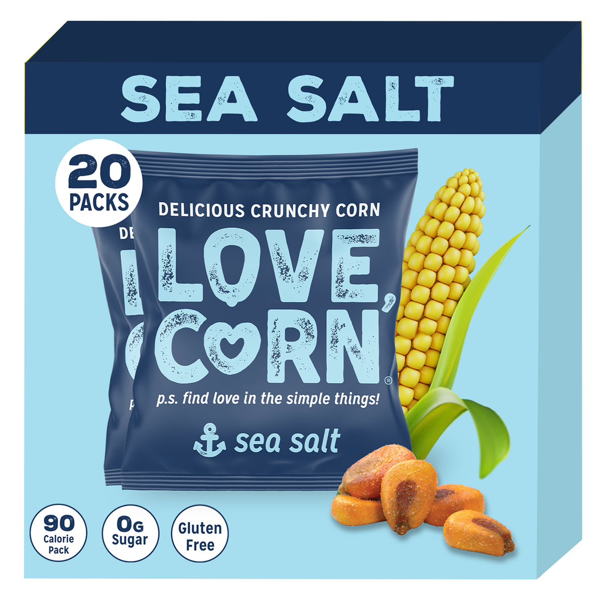 LOVE CORN Sea Salt 0.7oz x 20 Bags