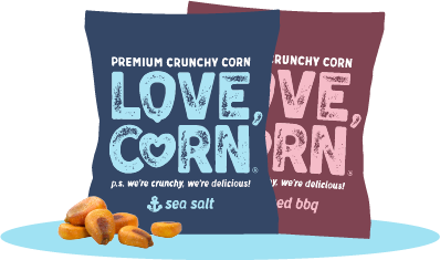 Love Corn bags illustration