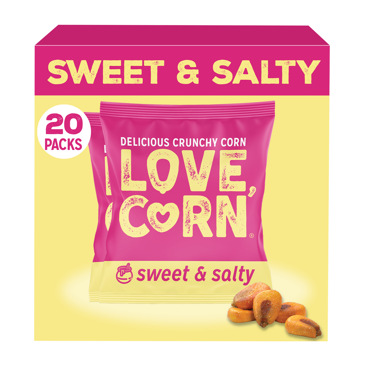 LOVE CORN Sweet & Salty 0.7oz x 20 Bags