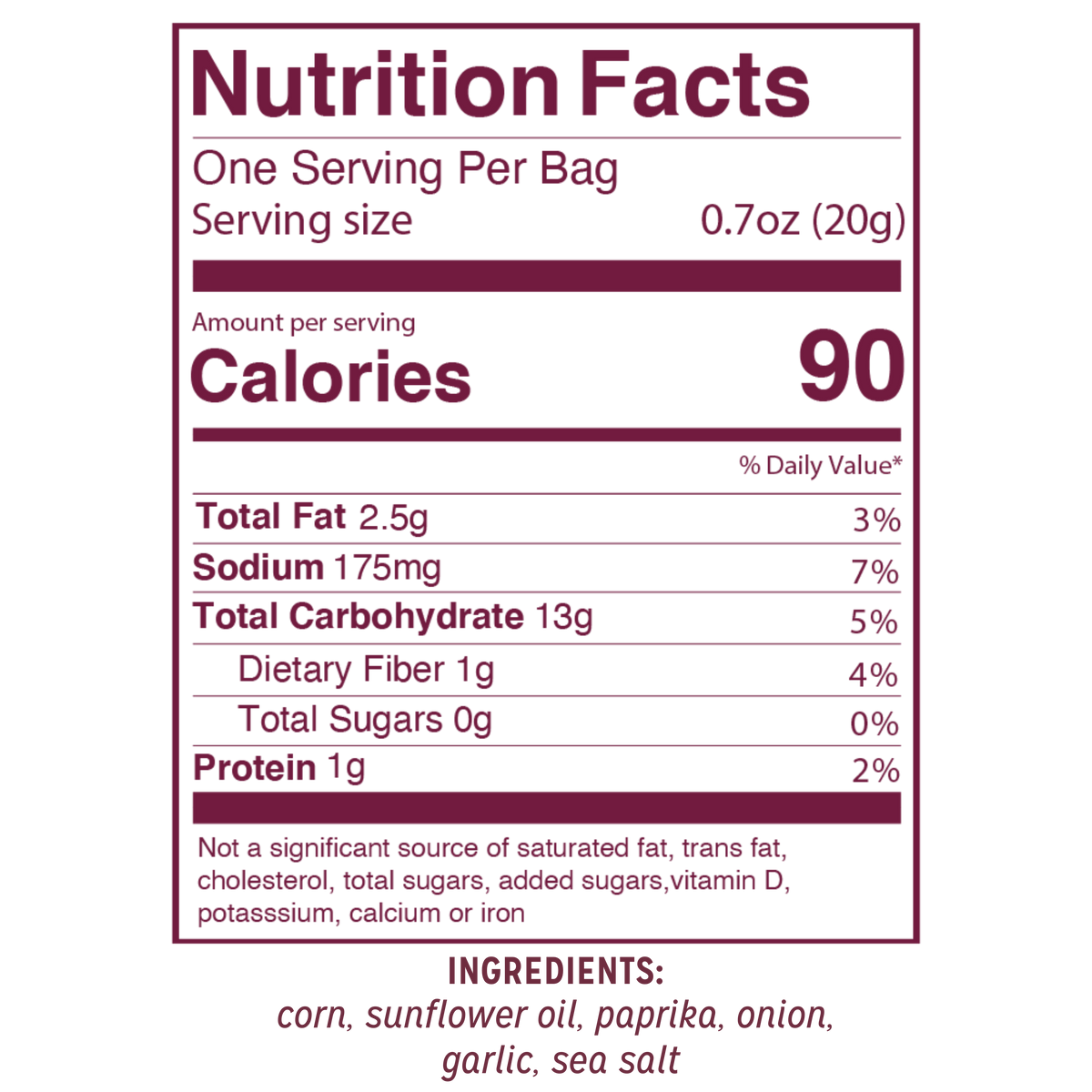 Smoked BBQ Nutrition Facts